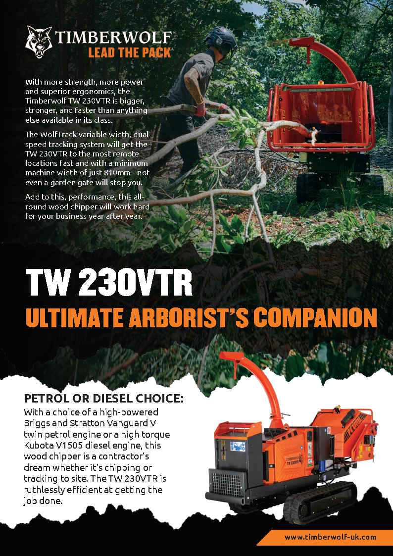 Timberwolf 230VTR Diesel Chipper (6" Tracked)